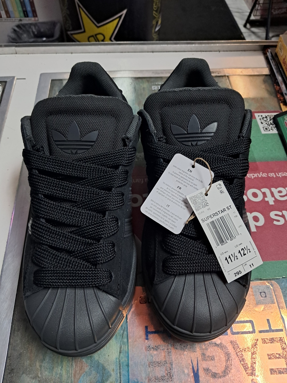 adidas Kids Superstar ST Sneakers - Black